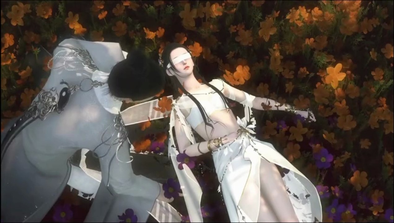 Romance of the Condor Heroes Shen Diao Xia Nu (神雕俠侶) Little Dragon Maiden 楊過發現被蒙眼的小龍女，為她解開穴道 AI Yin Zhiping found Xiao long nu could not move and blindfolded her 尹志平与小龙女定制版