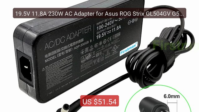 19.5V 11.8A 230W AC Adapter for Asus ROG Strix GL504GV G531... Top Pick 2026 | Unbeatable Price!