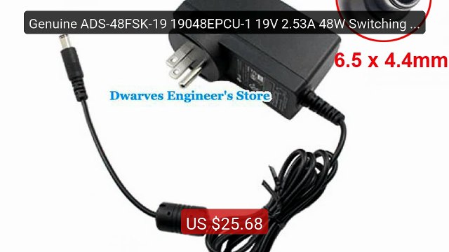 Genuine ADS-48FSK-19 19048EPCU-1 19V 2.53A 48W Switching Adapter C... Best Deal 2026 | Shop Now!