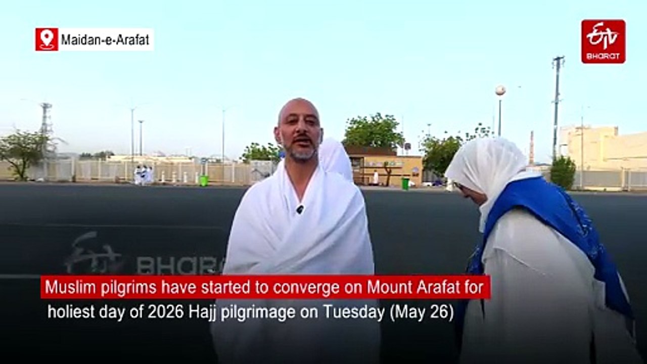 ETV Bharat Ground Report: Millions Of Muslims Gather On Arafat For Holiest Day Of Hajj