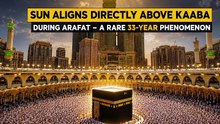 Sun align directly above KaabaDuring arafat