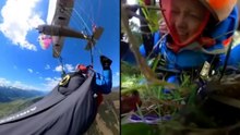 Una avioneta colisiona contra un parapente en pleno vuelo