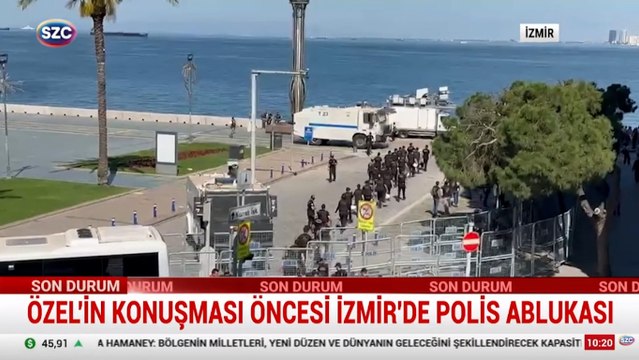 İzmir'de polis ablukası: Meydan kapatıldı, TOMA'lar getirildi