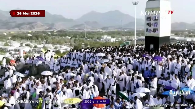 Visual Udara Jemaah Haji Sedunia Padati Arafah, Berkumpul Khusyuk Wukuf
