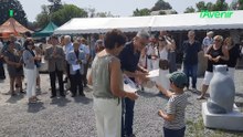 L'ambassadeur du Japon au 10e symposium de sculpture à Durbuy