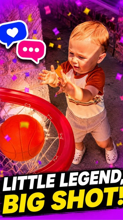 Little brother finds a hilarious shortcut while imitating big brother's amazing trick shot
