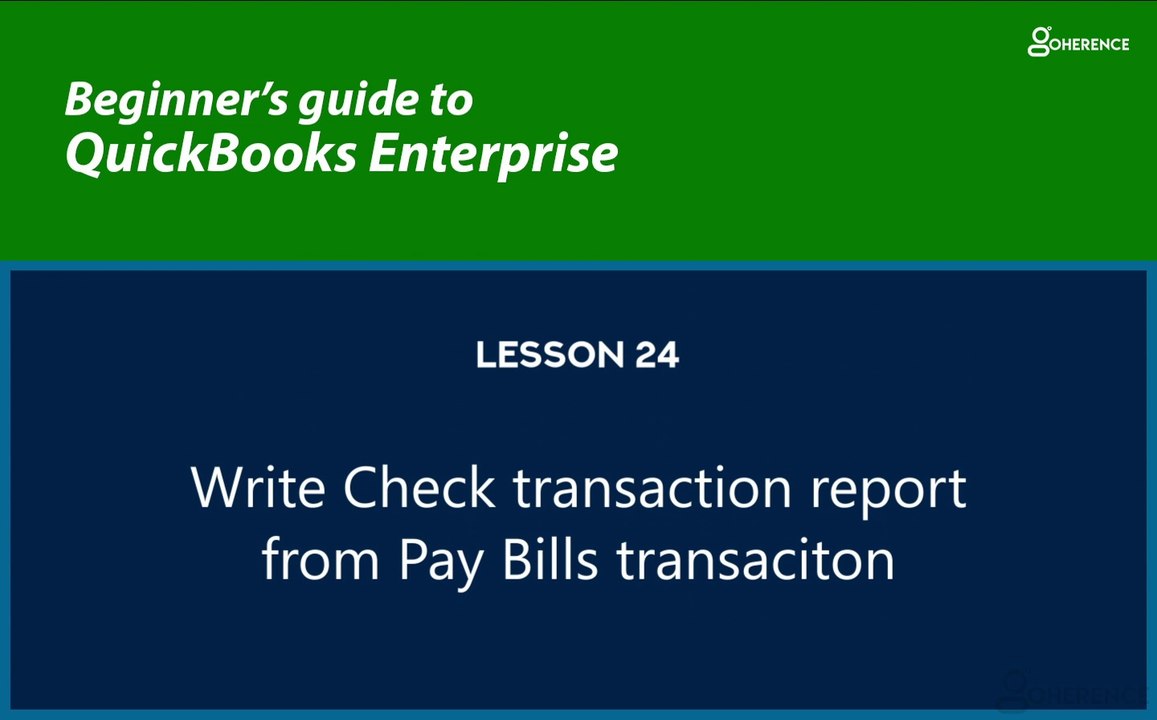24 - Wirte Check Transaction report from Pay bi...