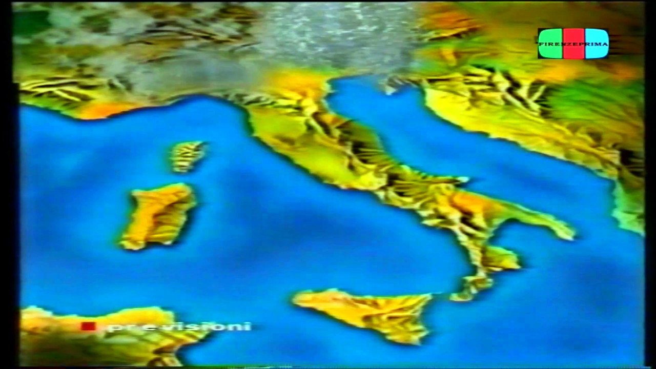 TMC Atmosfera, previsioni meteo. TMC News TG Flash del 14 Aprile 1994