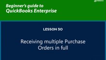 30 - Receive Multiple Purchase Order in full