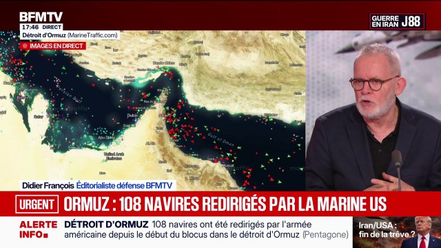 Détroit d'Ormuz: 108 navires ont été redirigés par l'armée américaine depuis le début du blocus