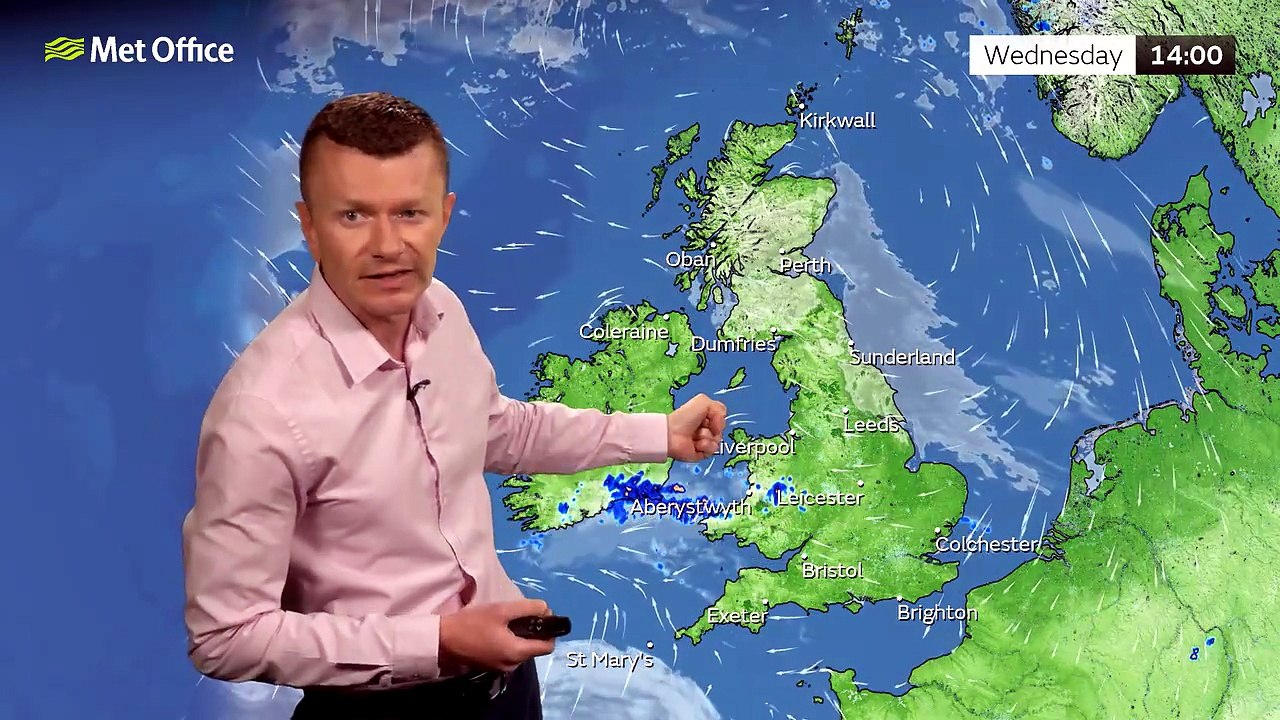 Met Office Tuesday Evening Weather Forecast 26/05/26