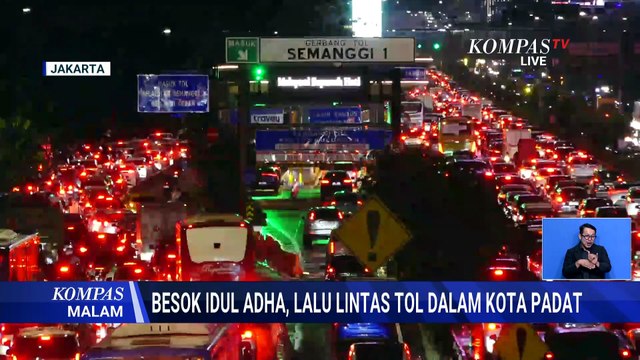 Kondisi Tol Pasteur dan Tol Dalam Kota Jelang Idul Adha | KOMPAS MALAM
