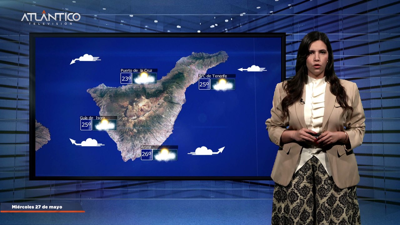 La previsión del tiempo en Canarias para el 27 de mayo de 2026, en Atlántico Televisión.