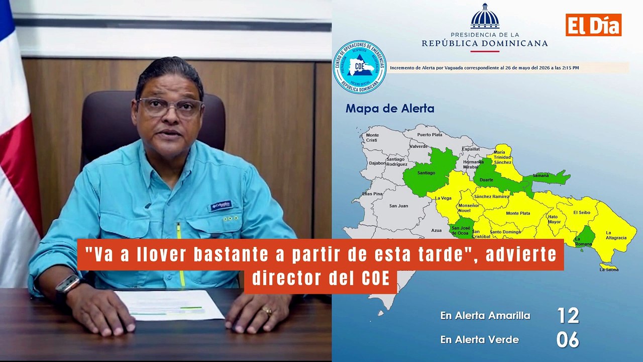 "Va a llover bastante a partir de esta tarde", advierte director del COE