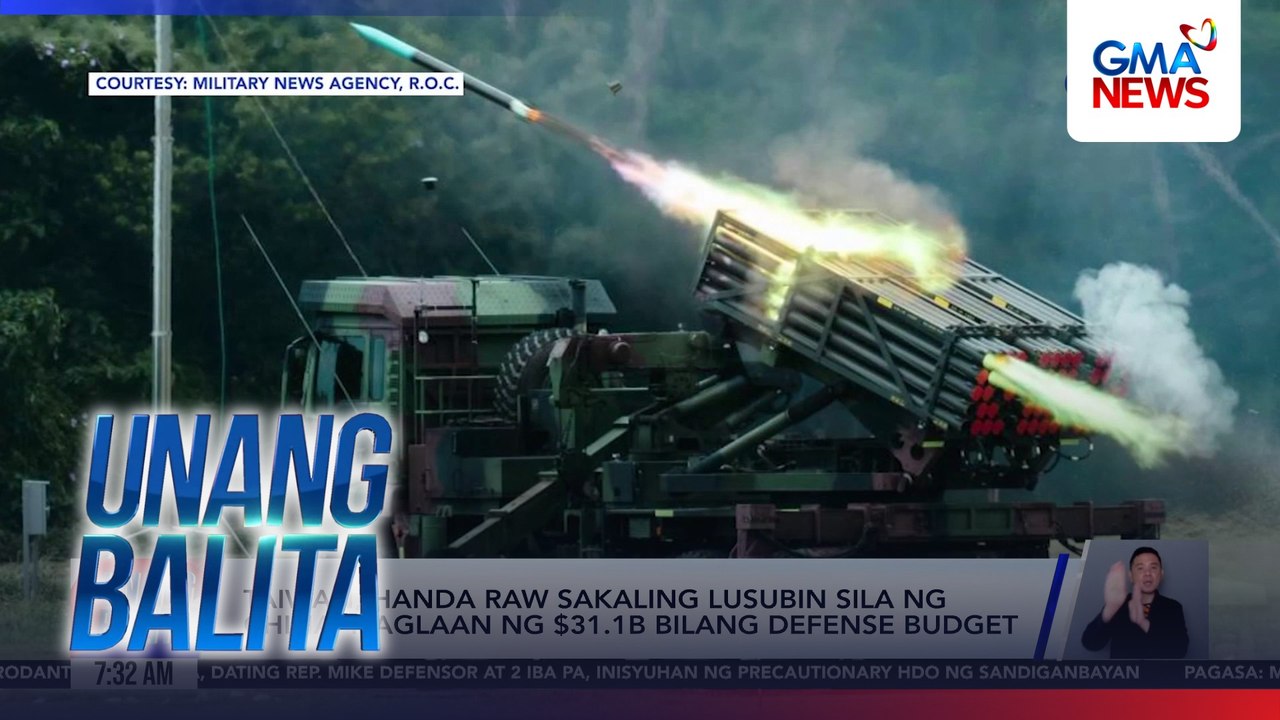 Taiwan, handa raw sakaling lusubin sila ng China; naglaan ng $31.1-B bilang defense budget | Unang Balita