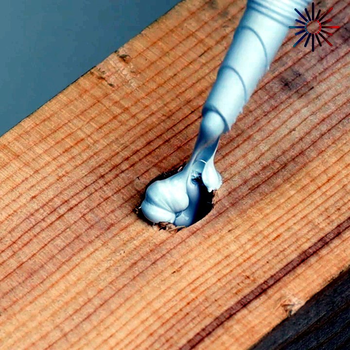 Repairing a wood hole ASMR! 💯