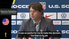 Pochettino admits cutting down United States' squad was 'painful'