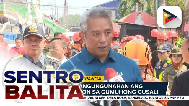 Operasyon sa gumuho na ginagawang gusali sa Pampanga, balik ‘search and rescue’ ; PNP-CIDG, pangungunahan ang imbestigasyon | ulat ni JM Thompson