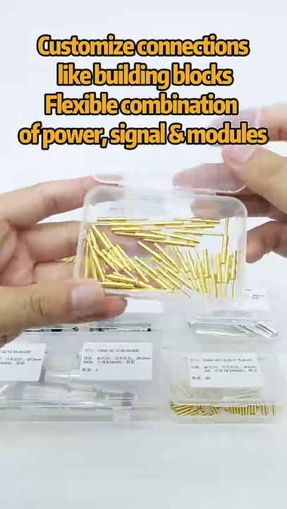 Customize connections like building blocksFlexible combination of power, signal & modules.