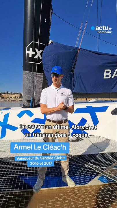 Le célèbre skipper Armel Le Cléac'h est en escale à Bordeaux