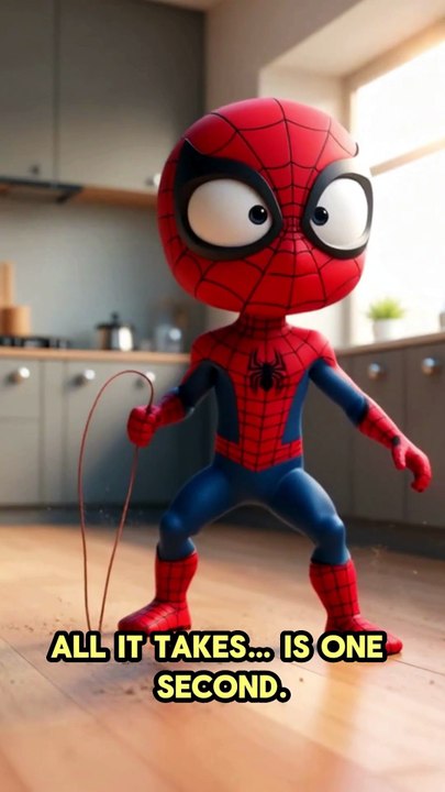 Heroic Reflexes of Spiderman #SpidermanAction, #HeroRescue, #EpicSave, #SuperheroMoments, #SpidermanShorts