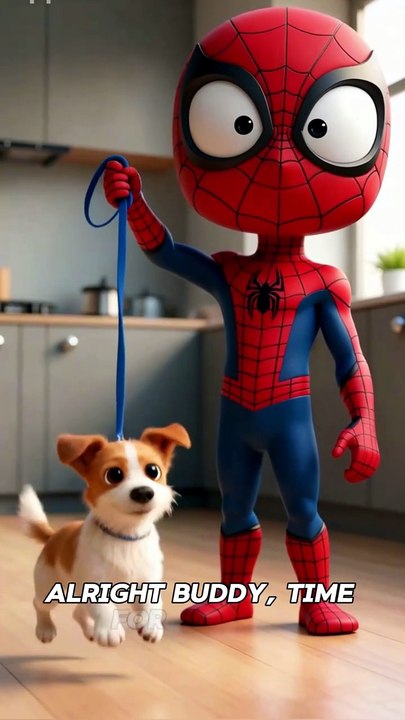 Spider-Man Walking His Pet #SpidermanAction, #HeroRescue, #EpicSave, #SuperheroMoments, #SpidermanShorts