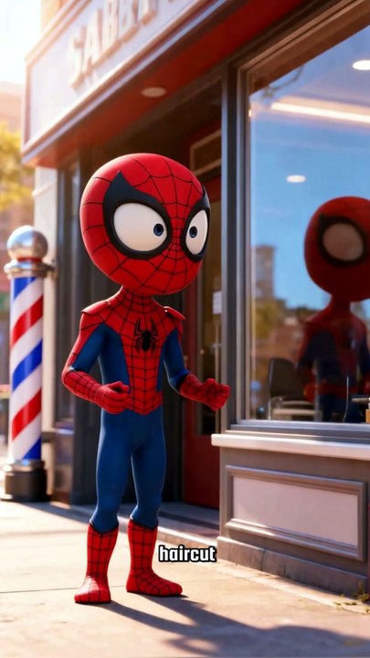 Spider-Man Getting a Haircut #SpidermanAction, #HeroRescue, #EpicSave, #SuperheroMoments, #SpidermanShorts