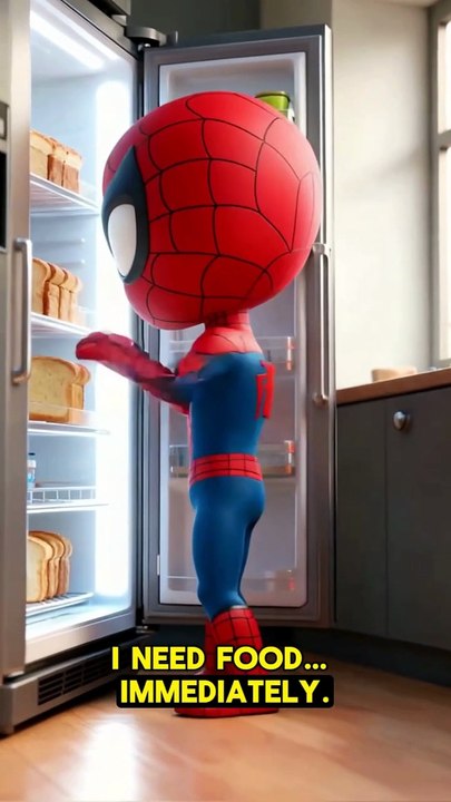 Spider-Man Making a Sandwich #SpidermanAction, #HeroRescue, #EpicSave, #SuperheroMoments, #SpidermanShorts