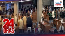 Pagpilit umano ng mayorya na payagang dumalo ang absent na senador via teleconference, ikinagalit ng minorya | 24 Oras