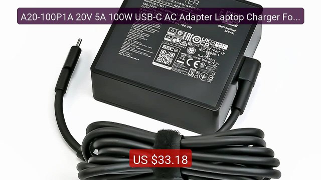 A20-100P1A 20V 5A 100W USB-C AC Adapter Laptop Charger For Asu... Hot Deal 2026 | Limited Offer!