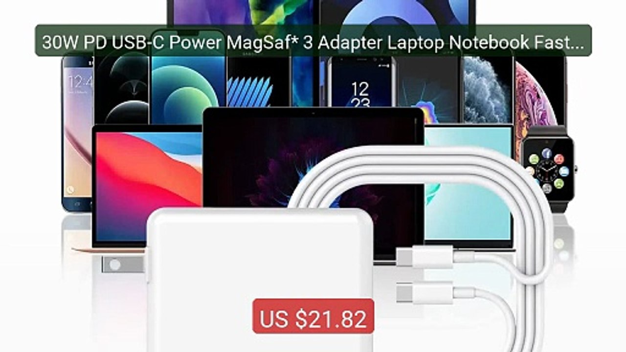 30W PD USB-C Power MagSaf* 3 Adapter Laptop Notebook Fast Charger F... -- Top Rated 2026 | Buy Now!