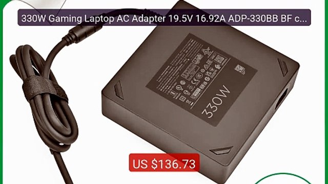 330W Gaming Laptop AC Adapter 19.5V 16.92A ADP-330BB BF cha... Top Pick 2026 | Unbeatable Price!
