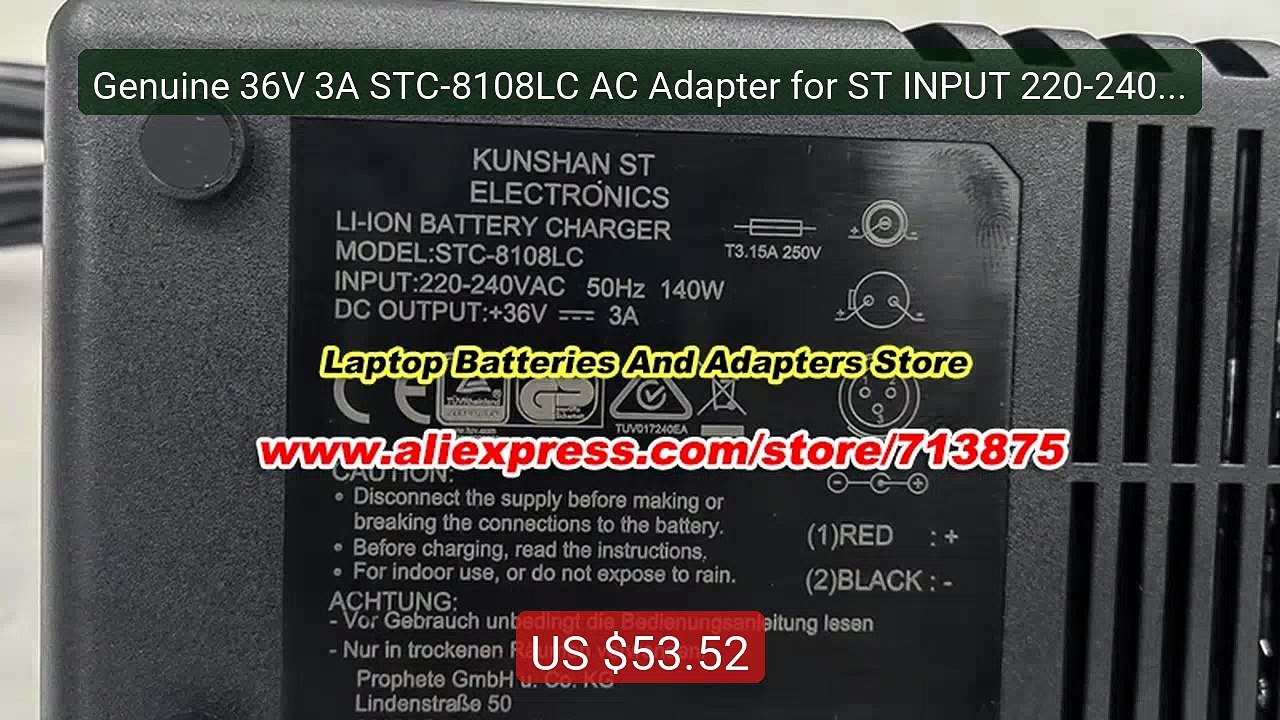 Genuine 36V 3A STC-8108LC AC Adapter for ST INPUT 220-240VAC P... -- Hot Deal 2026 | Limited Offer!