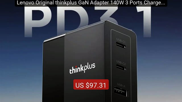 Lenovo Original thinkplus GaN Adapter 140W 3 Ports Charger USB... Best Buy 2026 | Great Quality!