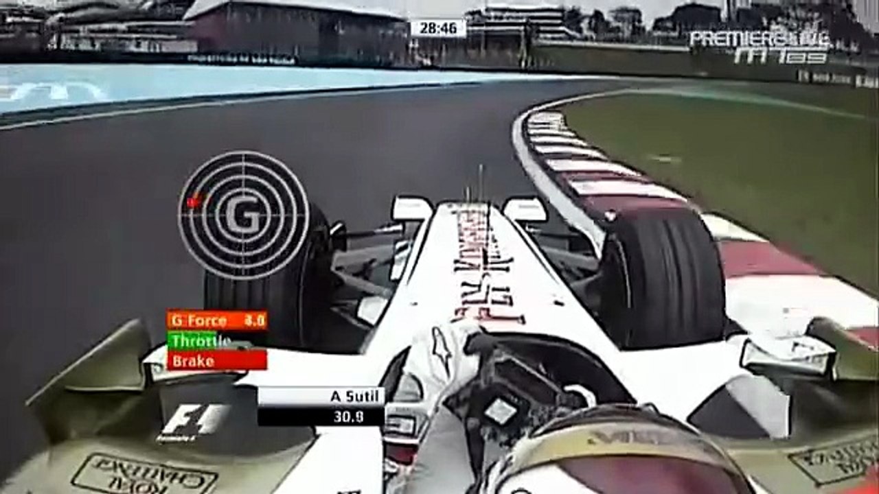 F1 – Adrian Sutil (Force India Ferrari V8) Onboard – Brazil 2008
