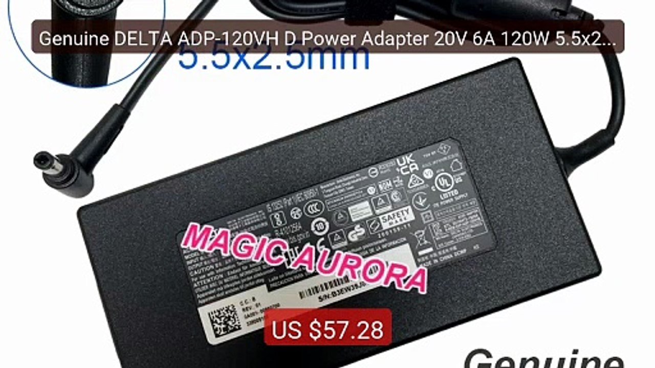 Genuine DELTA ADP-120VH D Power Adapter 20V 6A 120W 5.5x2.5mm... -- Amazing Value 2026 | Must Have!