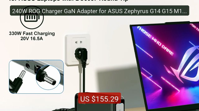240W ROG Charger GaN Adapter for ASUS Zephyrus G14 G15 M16 ... Top Pick 2026 | Unbeatable Price!