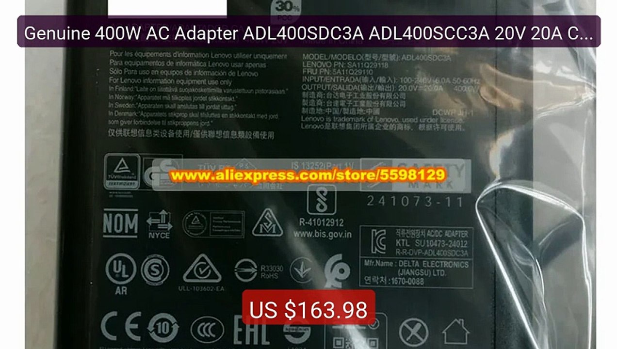 Genuine 400W AC Adapter ADL400SDC3A ADL400SCC3A 20V 20A Charge... -- Hot Deal 2026 | Limited Offer!