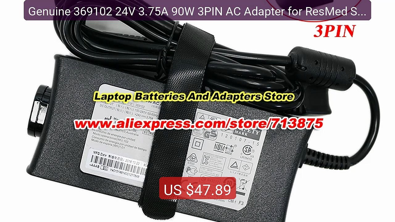 Genuine 369102 24V 3.75A 90W 3PIN AC Adapter for ResMed S9 SE... -- Amazing Value 2026 | Must Have!