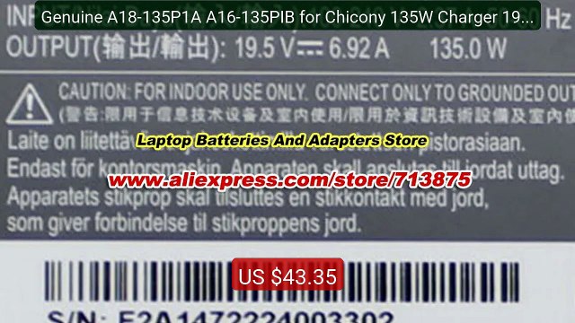 Genuine A18-135P1A A16-135PIB for Chicony 135W Charger 19.5V 6.92A... Best Deal 2026 | Shop Now!
