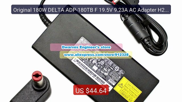 Original 180W DELTA ADP-180TB F 19.5V 9.23A AC Adapter H2FW