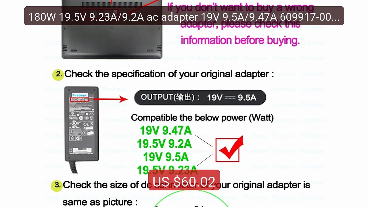 180W 19.5V 9.23A/9.2A ac adapter 19V 9.5A/9.47A 609917-001 ... -- Top Pick 2026 | Unbeatable Price!