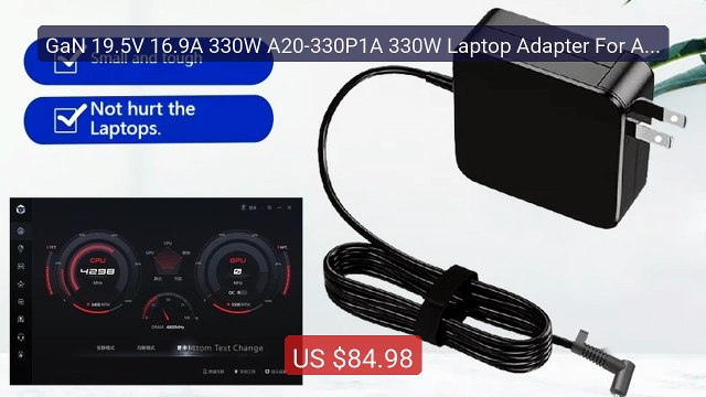 GaN 19.5V 16.9A 330W A20-330P1A 330W Laptop Adapter For Acer P... Best Buy 2026 | Great Quality!