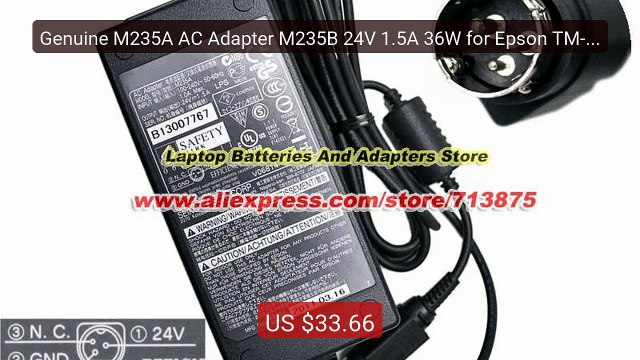 Genuine M235A AC Adapter M235B 24V 1.5A 36W for Epson TM-U2... Top Pick 2026 | Unbeatable Price!