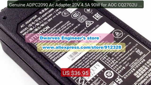 Genuine ADPC2090 Ac Adapter 20V 4.5A 90W for AOC CQ27G2U AG251... Hot Deal 2026 | Limited Offer!