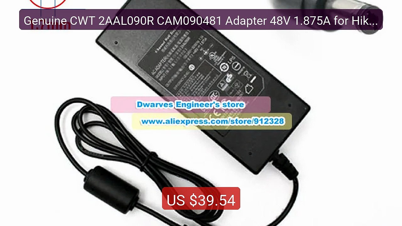 Genuine CWT 2AAL090R CAM090481 Adapter 48V 1.875A for Hikvision NV... -- Best Deal 2026 | Shop Now!