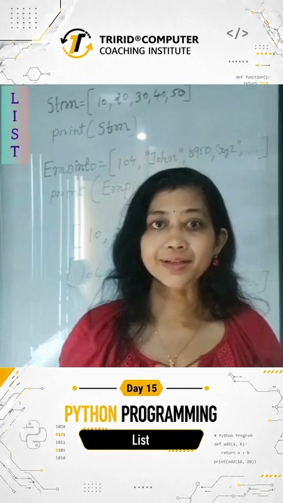 Day 15 Python Programming at TCCI - LIST