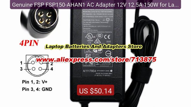 Genuine FSP FSP150-AHAN1 AC Adapter 12V 12.5A 150W for Lacie 5... Best Buy 2026 | Great Quality!