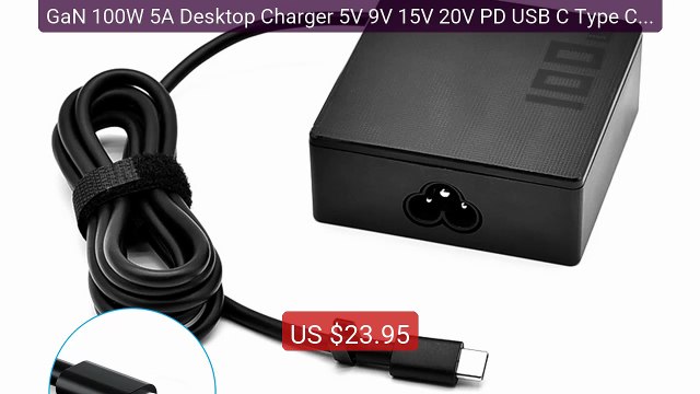 GaN 100W 5A Desktop Charger 5V 9V 15V 20V PD USB C Type C Ac P... Best Buy 2026 | Great Quality!