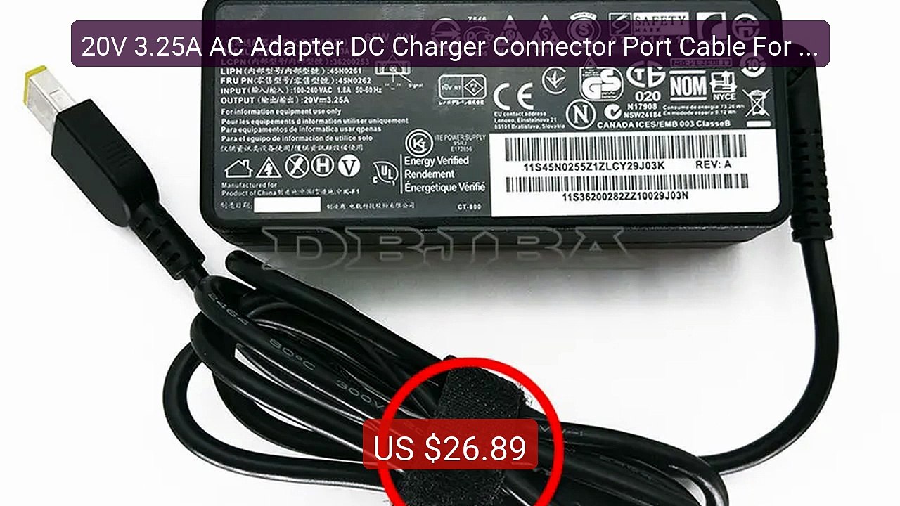 20V 3.25A AC Adapter DC Charger Connector Port Cable For Lenov... -- Hot Deal 2026 | Limited Offer!